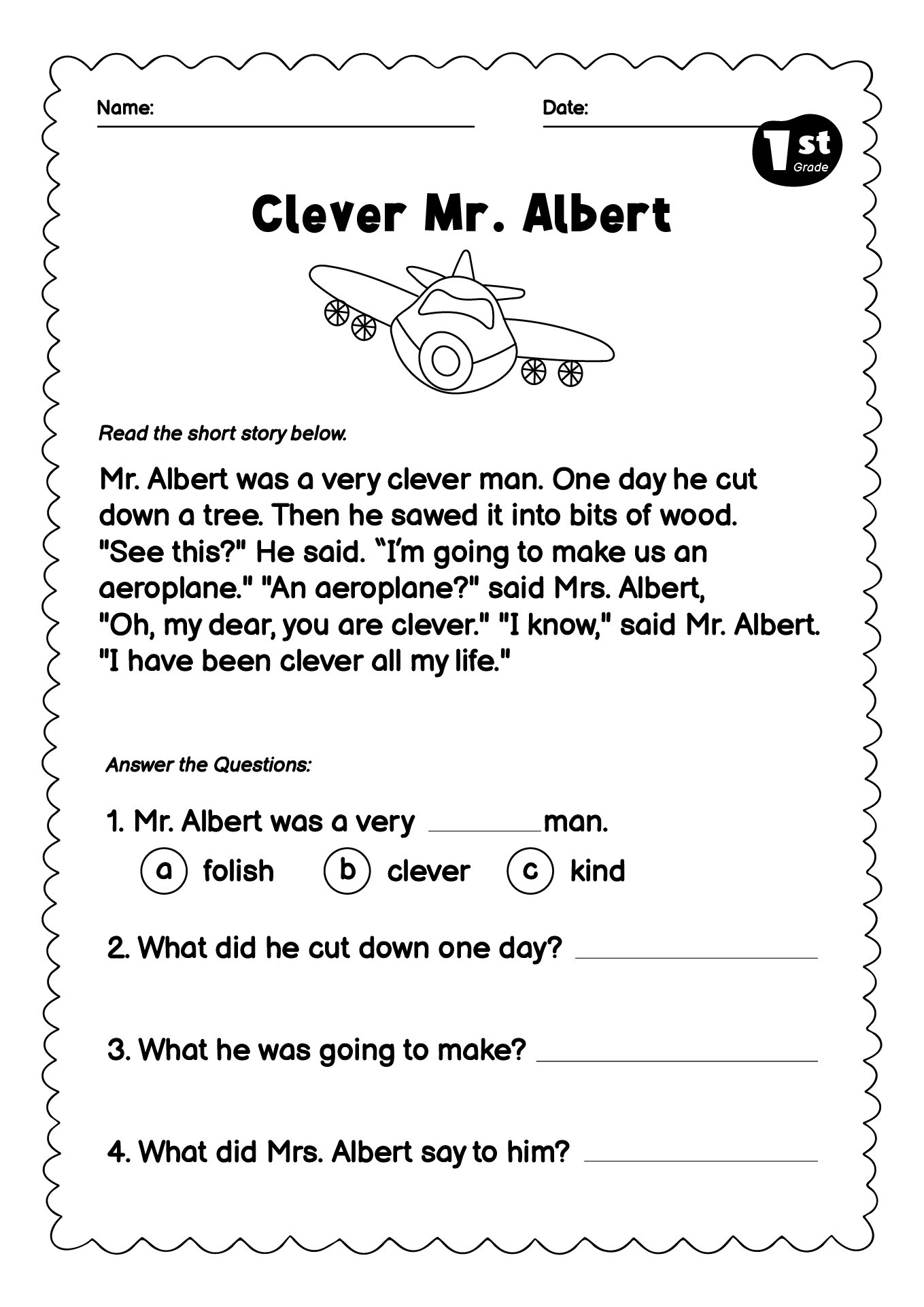 12 First Grade Reading Comprehension Worksheets Free PDF At Worksheeto 12 First Grade Reading Comprehension Worksheets Free PDF At Worksheeto