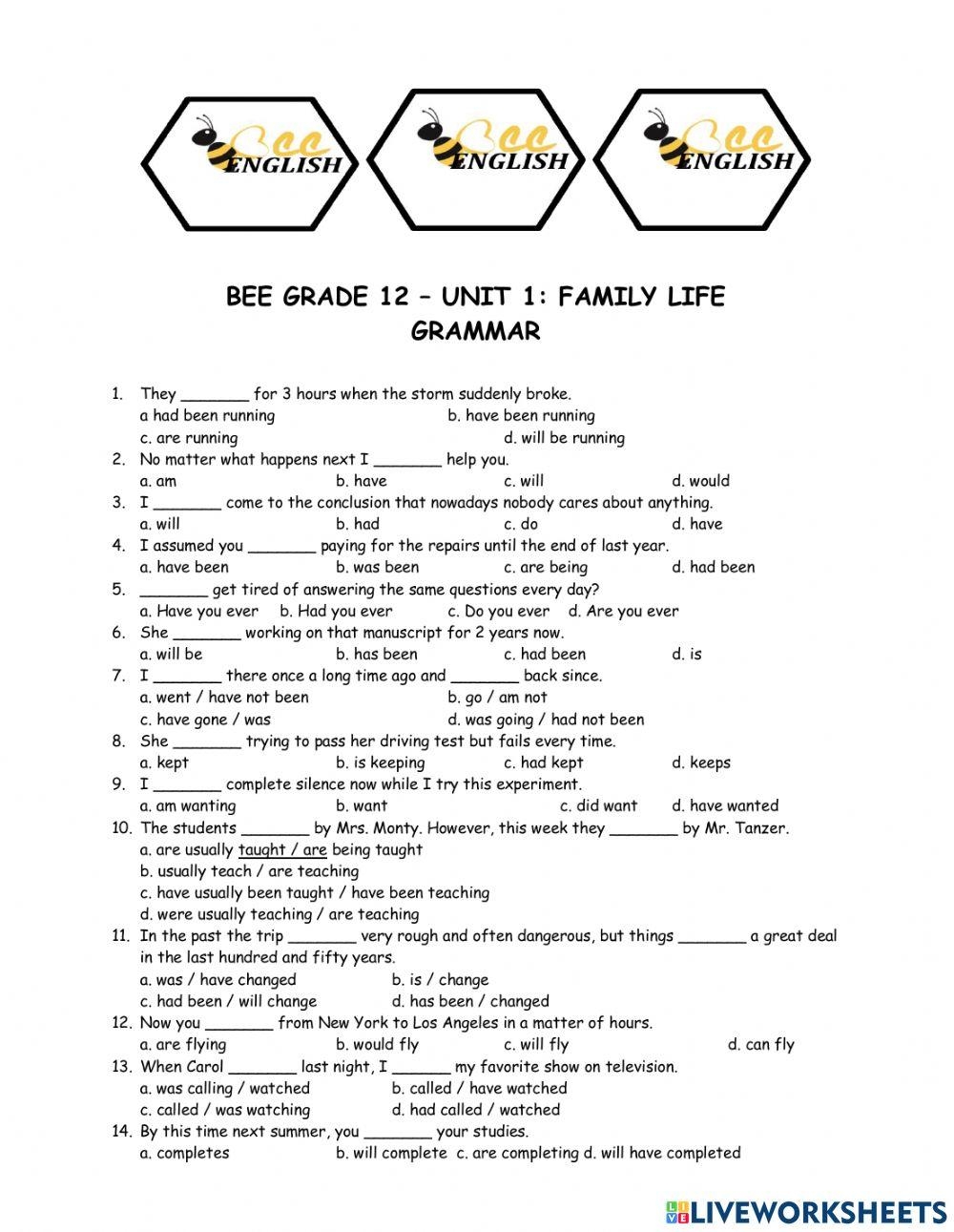 12th Grade English Worksheets Edform Worksheets Library