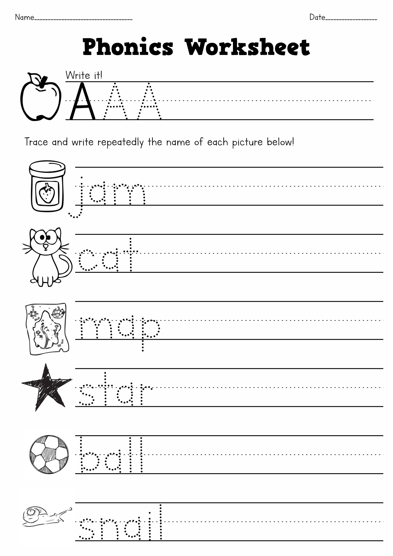 1st Grade Worksheet Free Printable