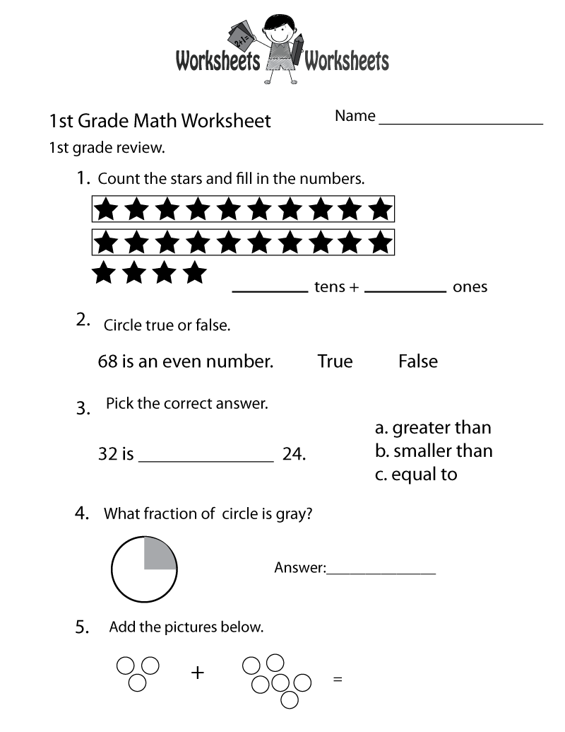 Grade One Maths Worksheets Free Printable