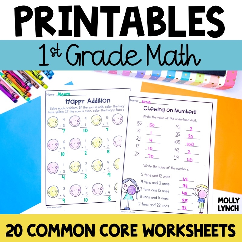 First Grade Math Worksheets Free Printables