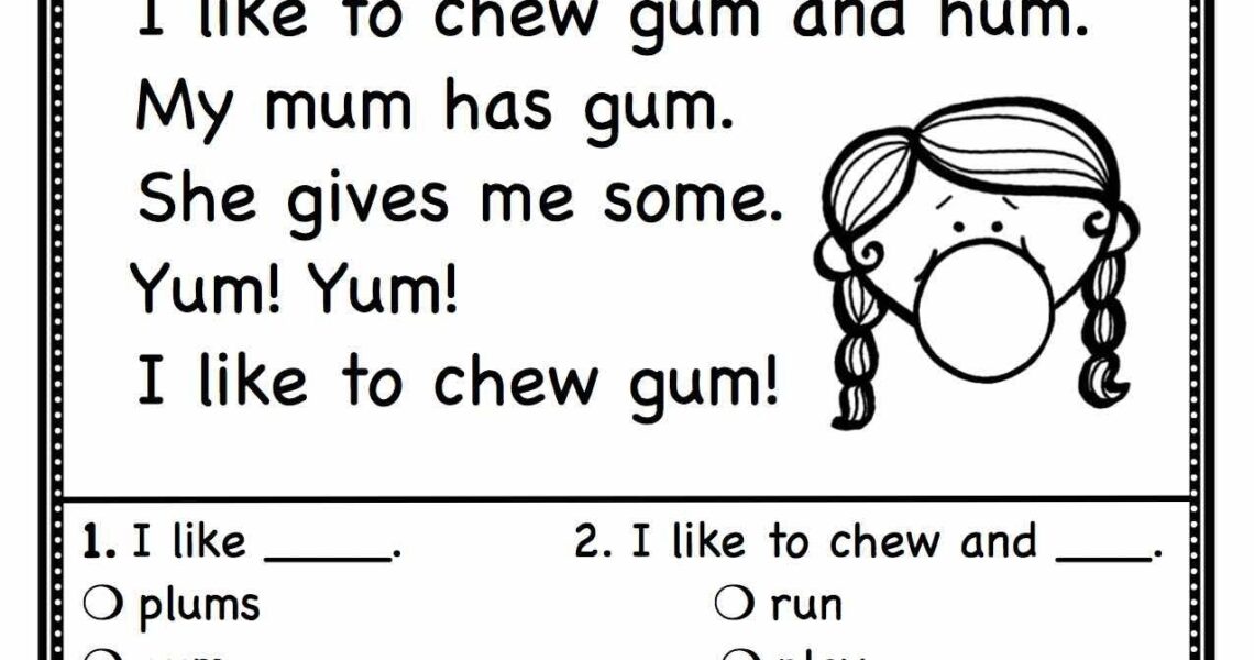 1st Grade Reading Worksheets Best Coloring Pages For Kids