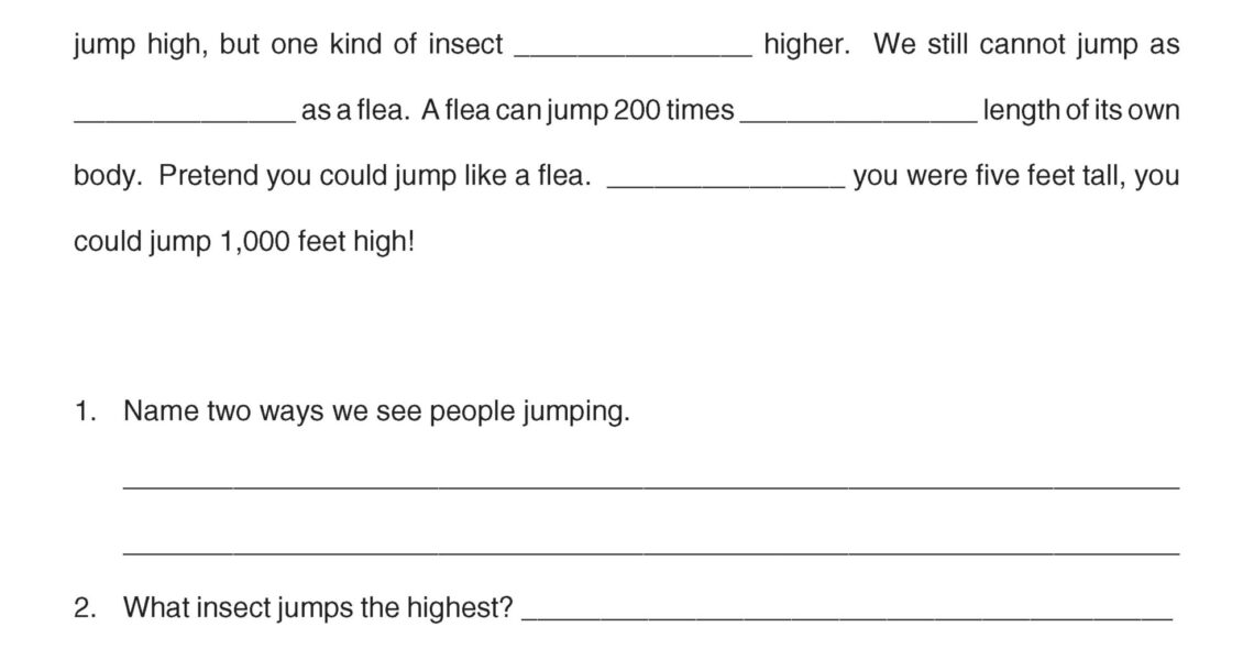 20 Cloze Reading Passages Reading Level 2 Made By Teachers