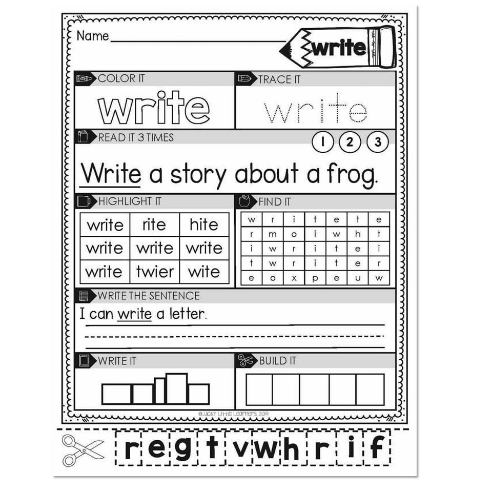 Free Printable Second Grade Writing Worksheets