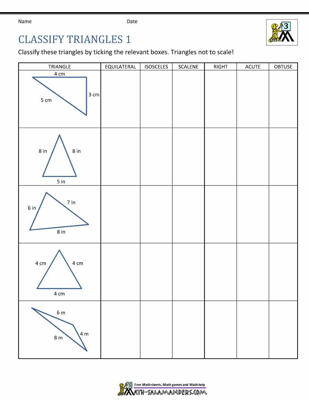 3rd Grade Geometry Worksheets