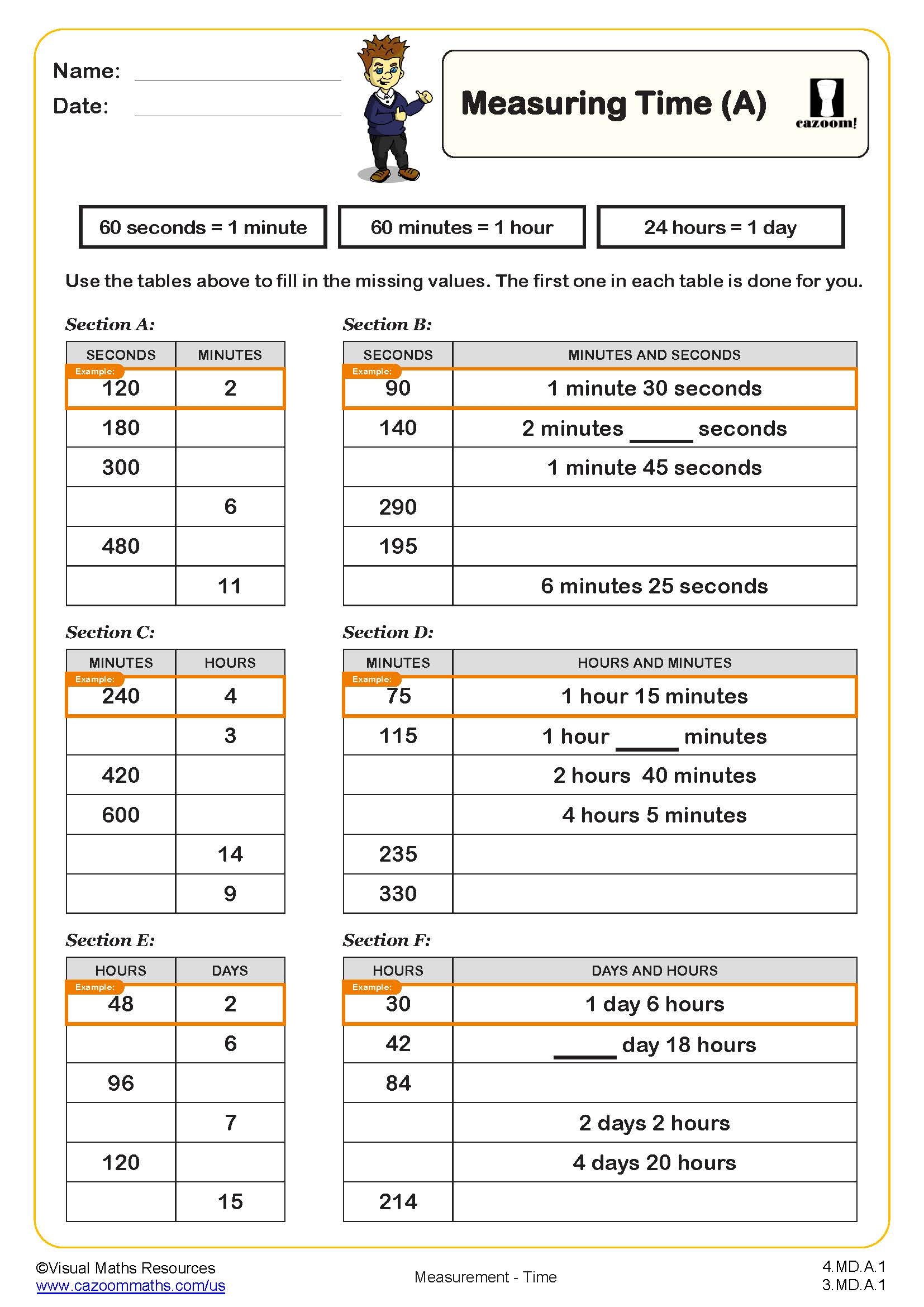 4th Grade Math Free Worksheets