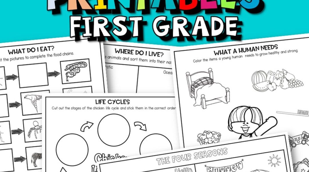 50 Science Printable Worksheets For First Grade And Homeschool Etsy