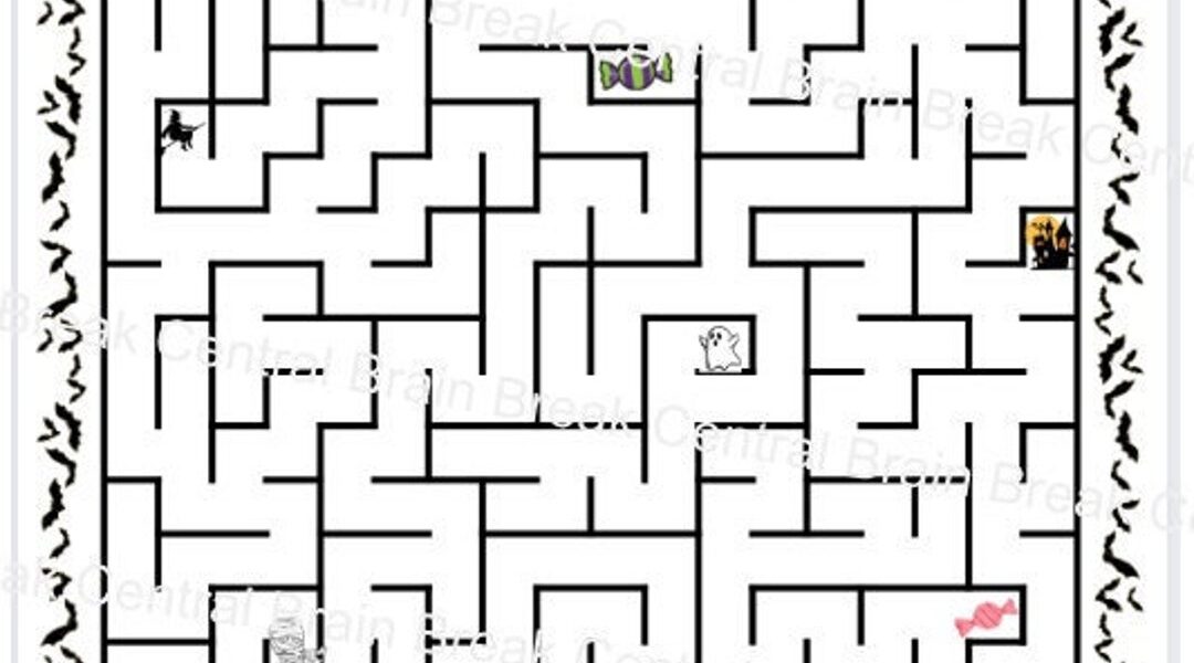 5th Grade Halloween Maze With Answer Key Printable Etsy