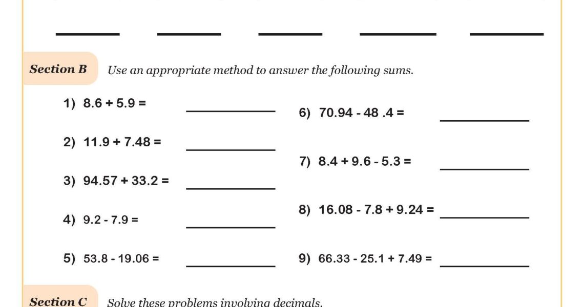 5th Grade Math Worksheets PDF Printable PDF Worksheets