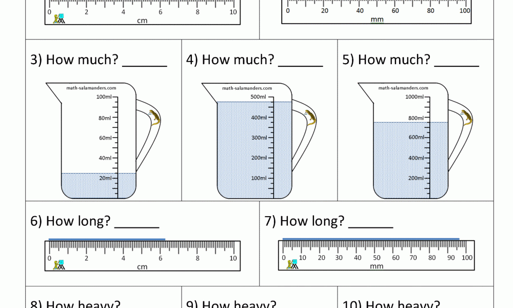 5th Grade Measurement Worksheets