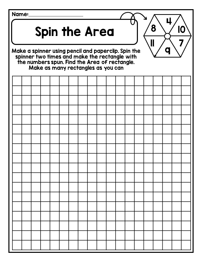 Area And Perimeter No Prep Worksheets 3rd Grade