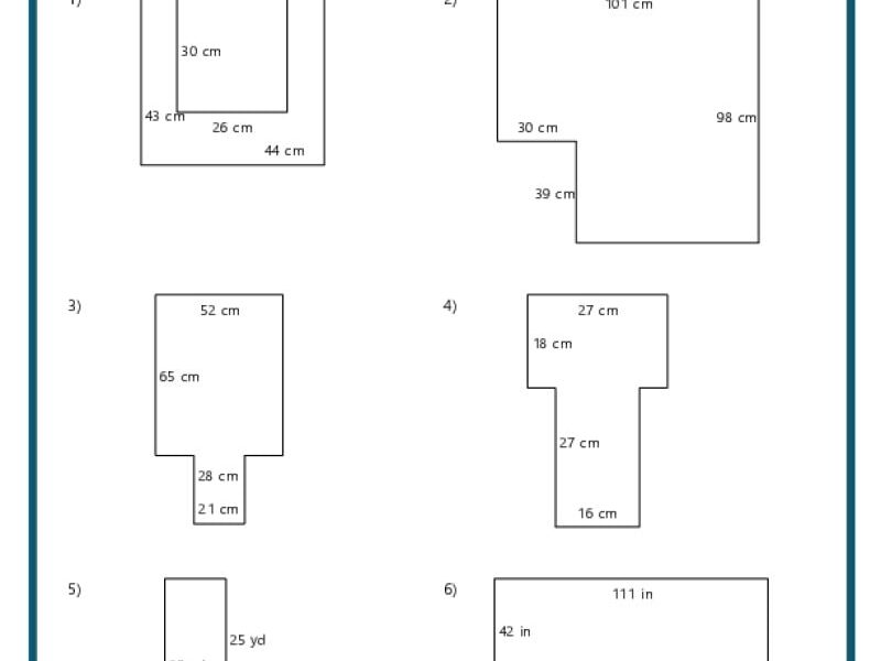 Area And Perimeter Worksheets