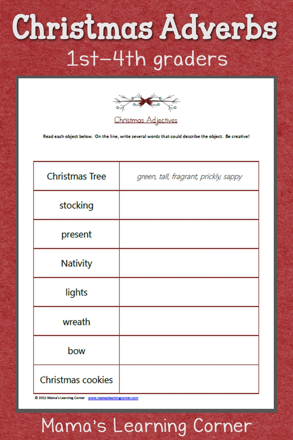 Free Printable Adjective Worksheets 2nd Grade