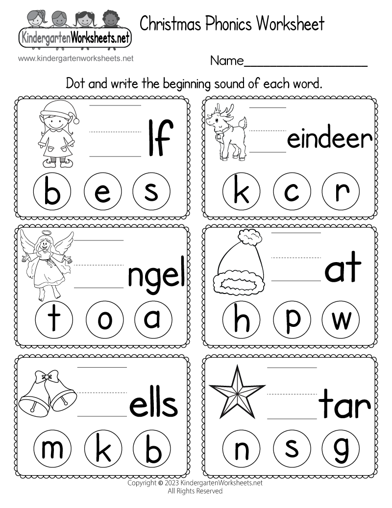 1st Grade Free Printable Christmas Worksheets