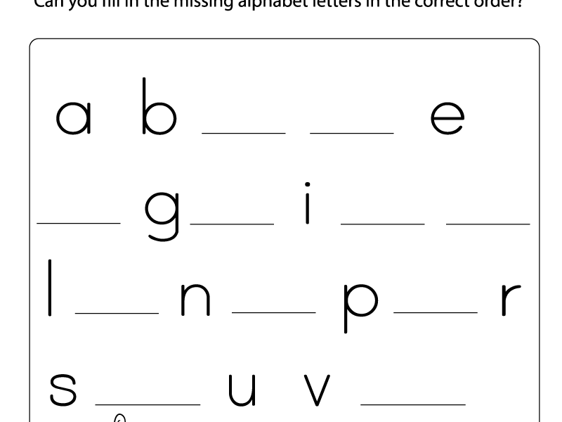 Complete The Alphabet Worksheet Free Printable Doozy Moo