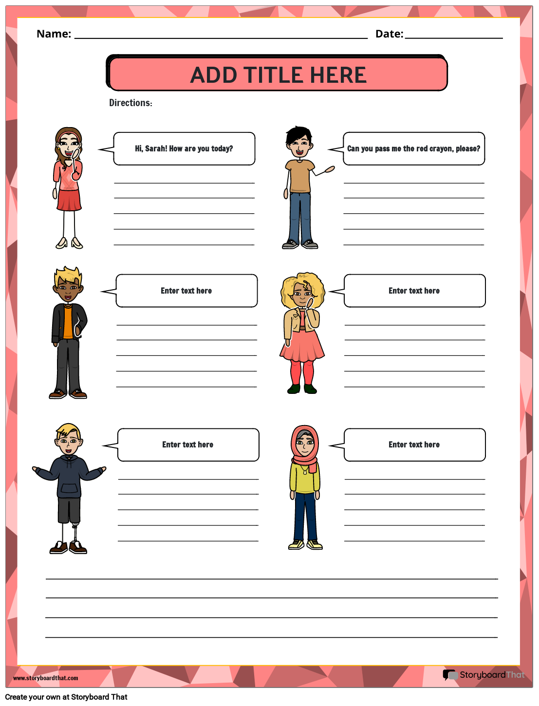 Dialogue Worksheets For Comprehensive Reading StoryboardThat Dialogue Worksheets For Comprehensive Reading StoryboardThat