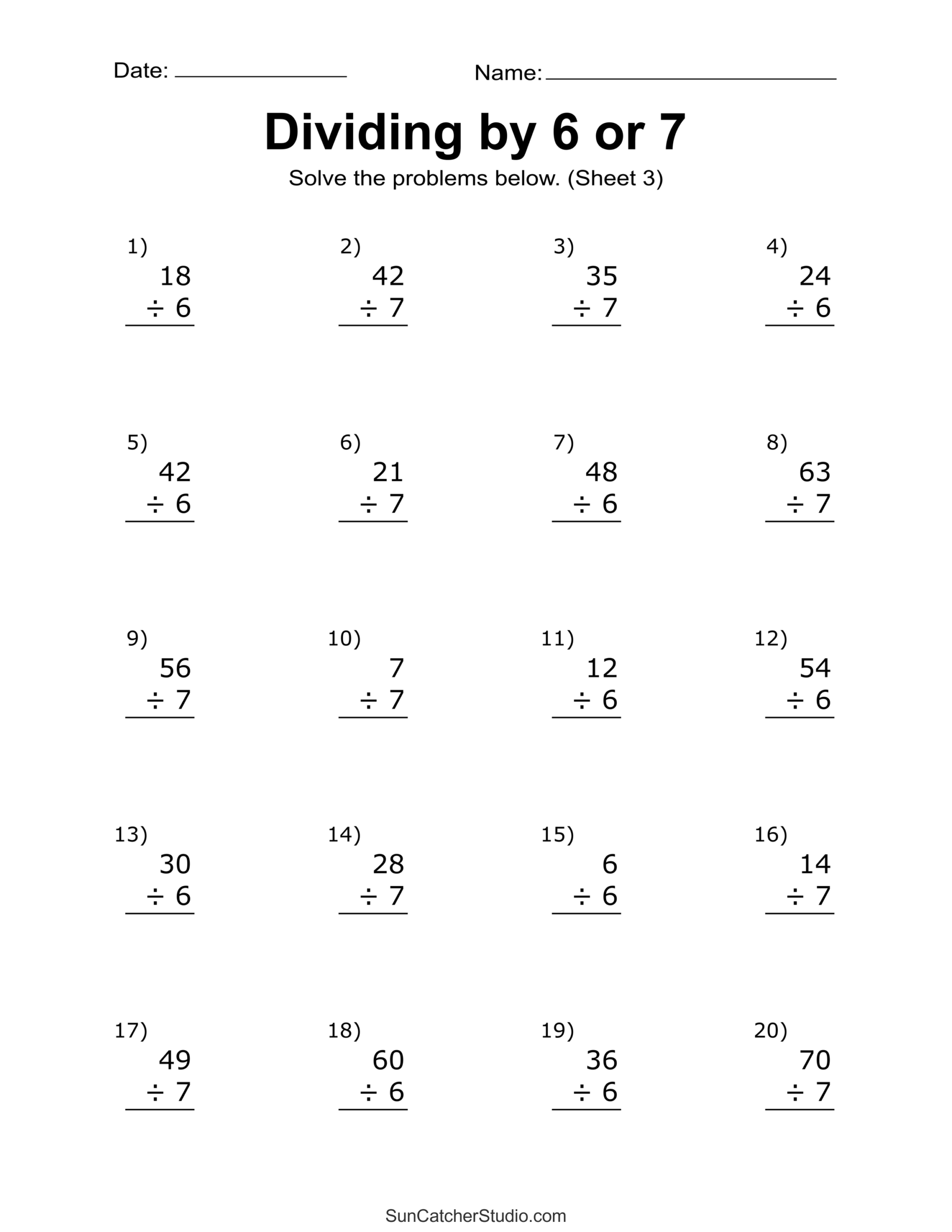 Division Worksheets U0026 Problems Free Printable Math Drills Free Division Worksheets U0026 Problems Free Printable Math Drills Free