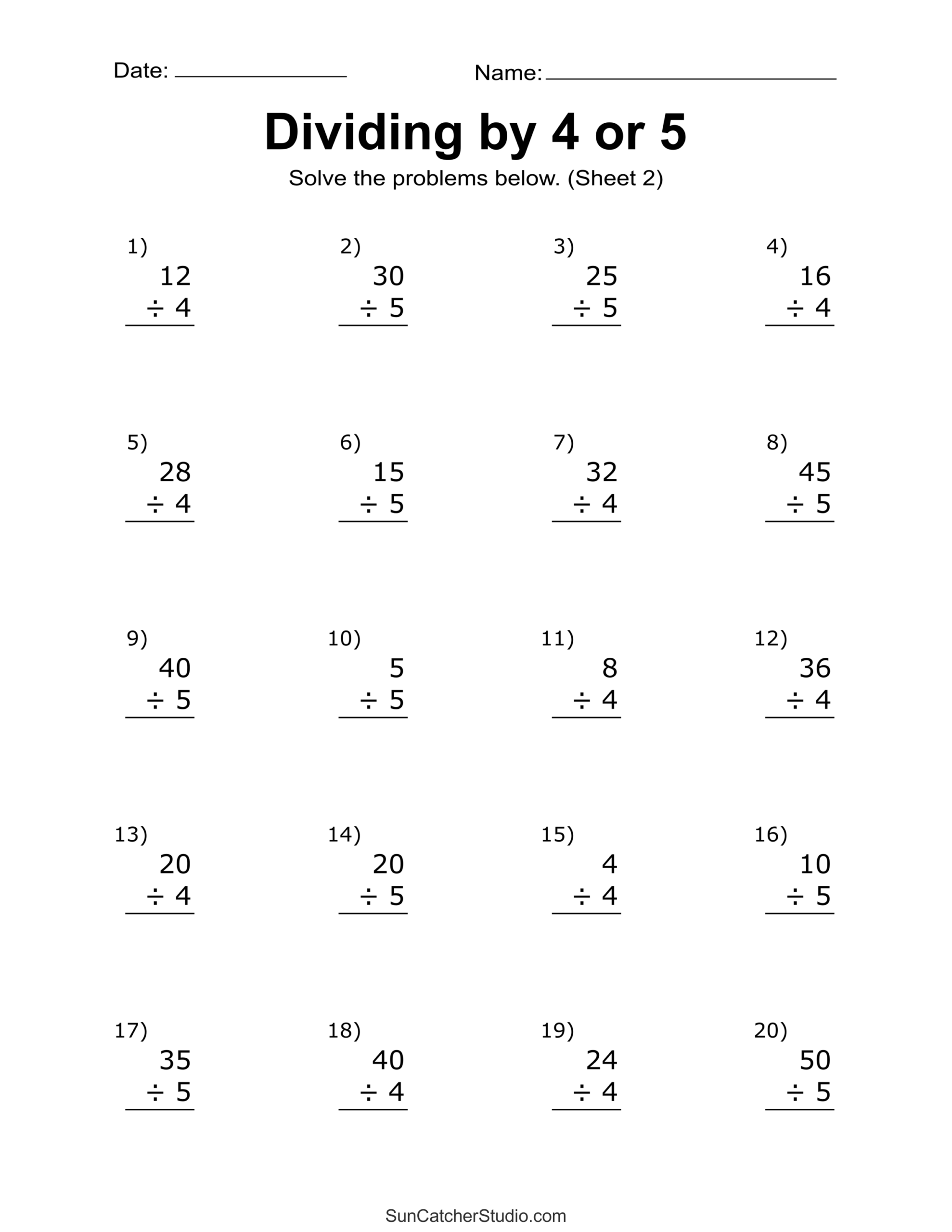 Division Worksheets U0026 Problems Free Printable Math Drills Free Division Worksheets U0026 Problems Free Printable Math Drills Free