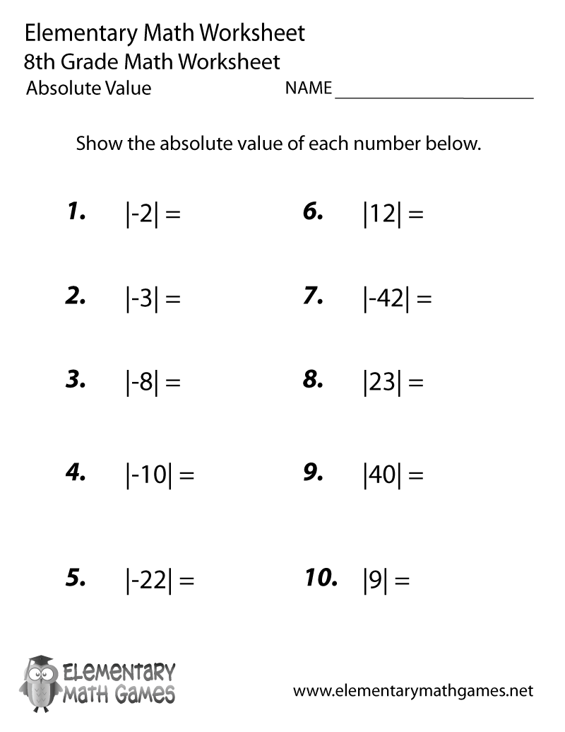 8th Grade Algebra Worksheets Printable Free
