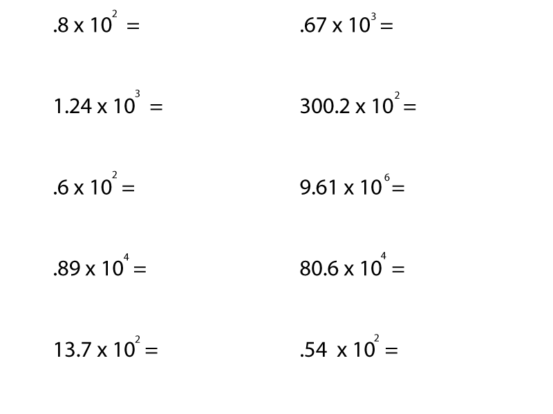 Eighth Grade Multiplication Of Exponents Worksheet