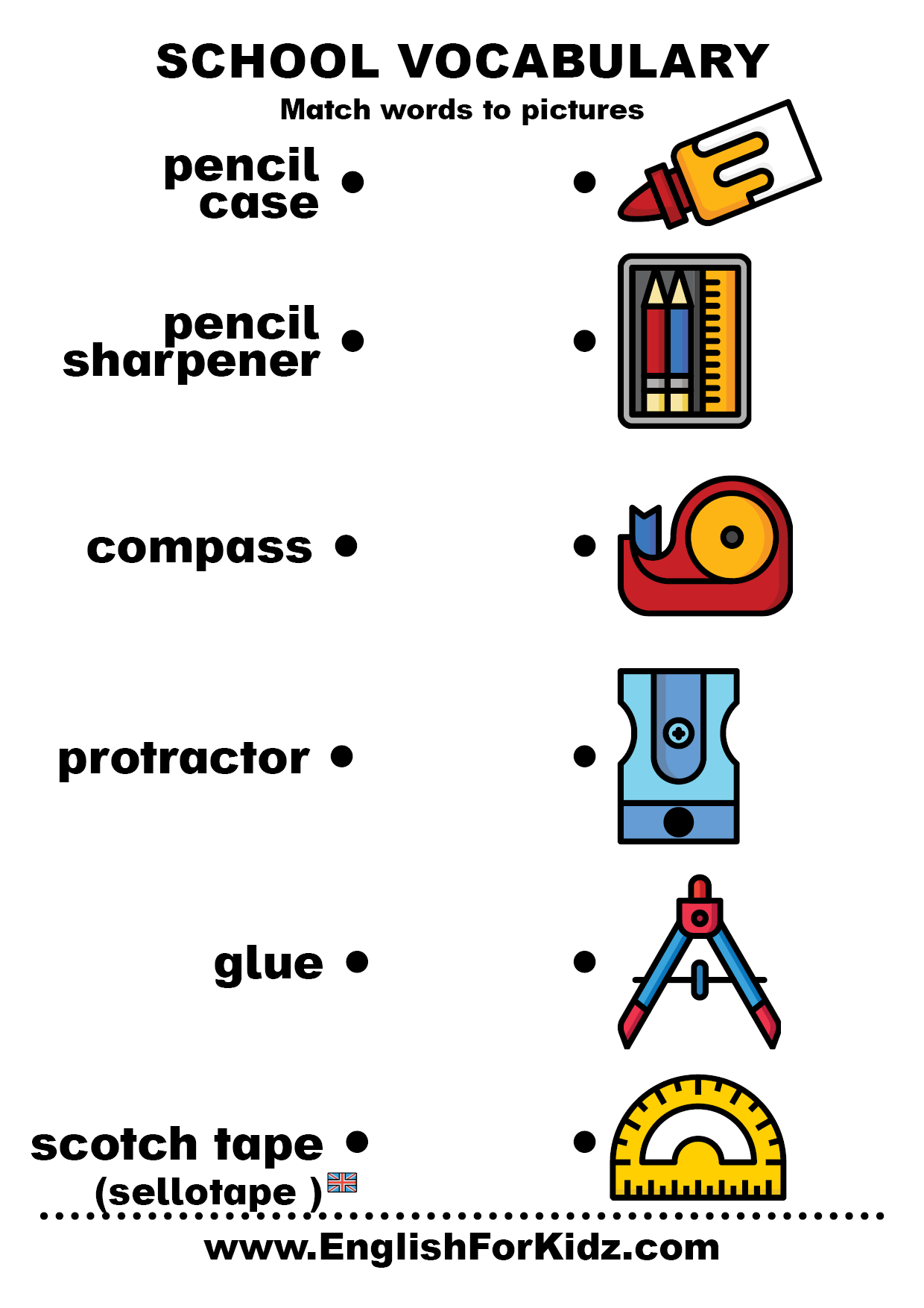English For Kids Step By Step School Vocabulary Worksheets Free PDF 
