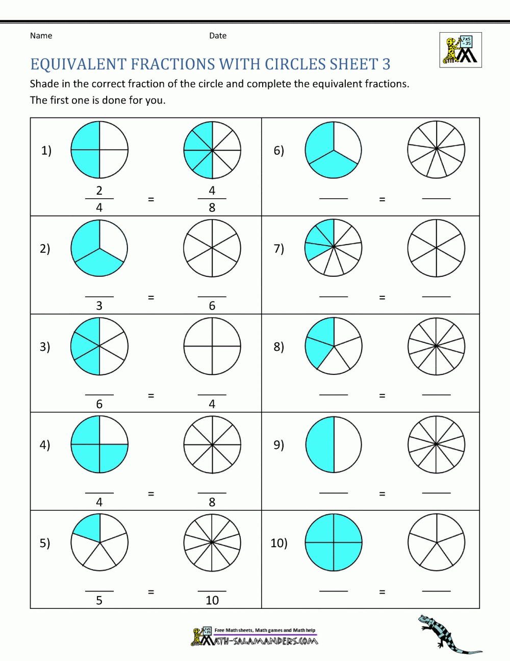 Free Printable Worksheets Fractions Grade 3 Free Printable Worksheets Fractions Grade 3
