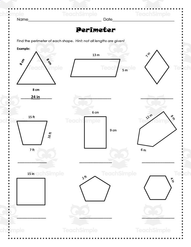 Finding Area And Perimeter Worksheet Worksheets Library