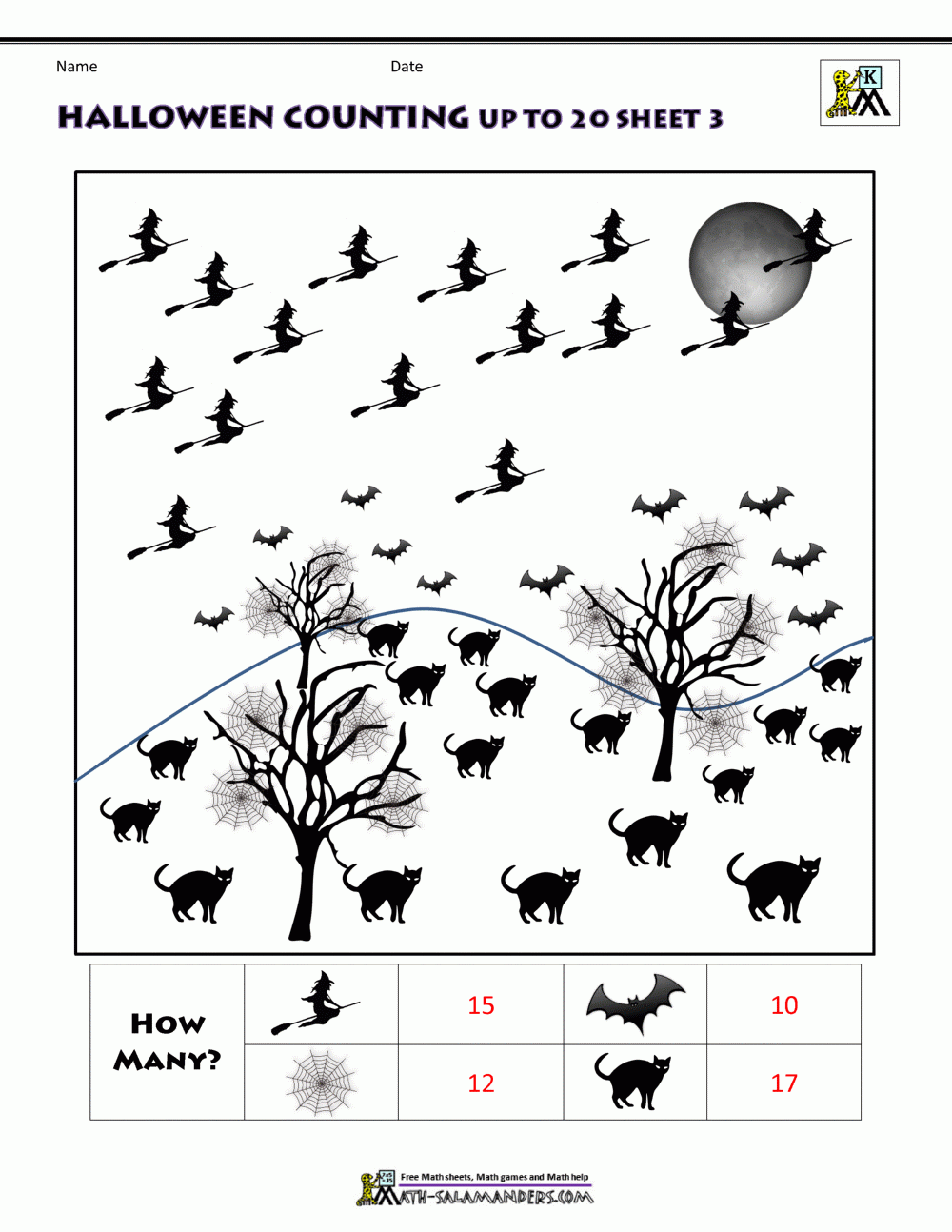 Halloween 1st Grade Worksheets Free Printable