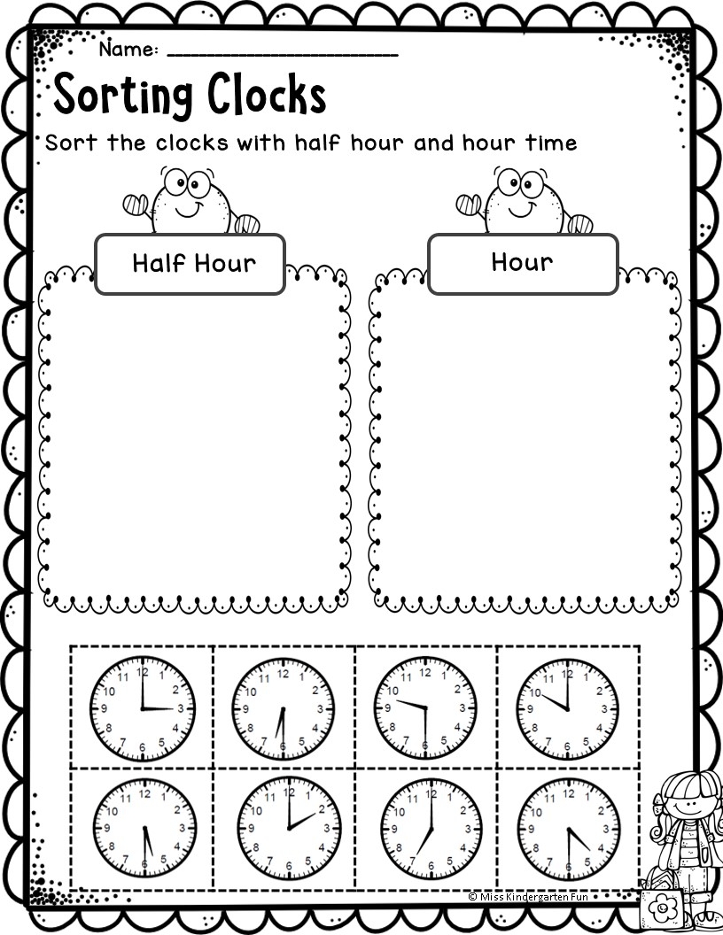 Free Printable First Grade Time Worksheets