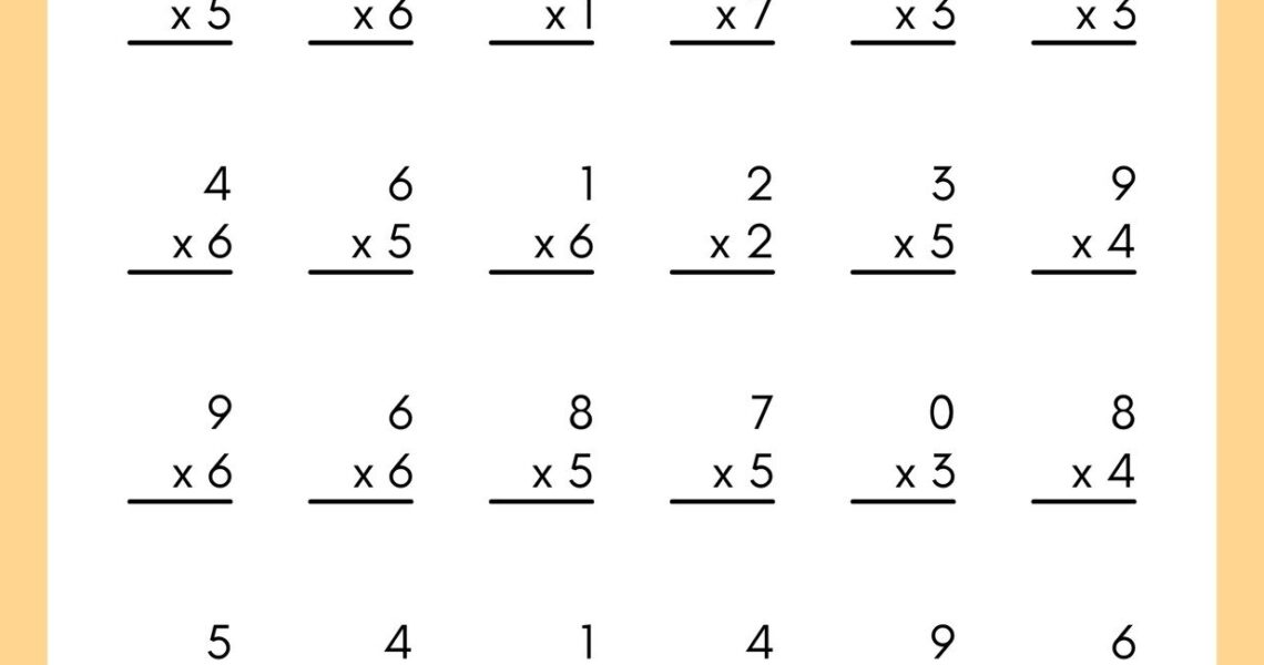 Free 3rd Grade Math Worksheet Templates To Customize Canva
