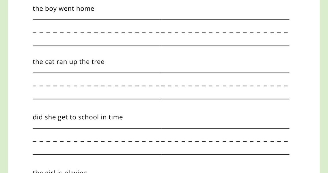 Free Custom 1st Grade Writing Worksheet Templates Canva