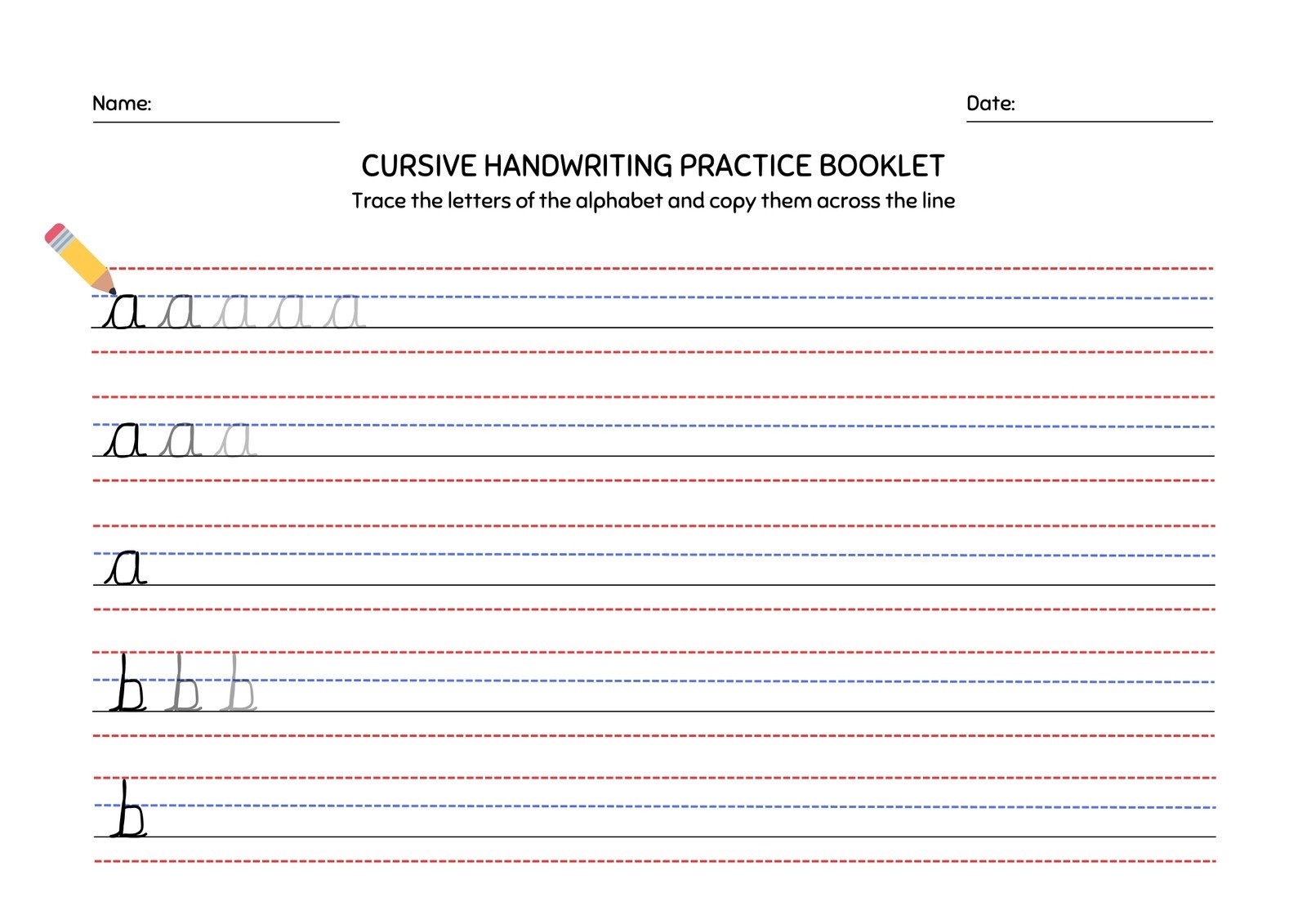2nd Grade Free Printable Handwriting Worksheets