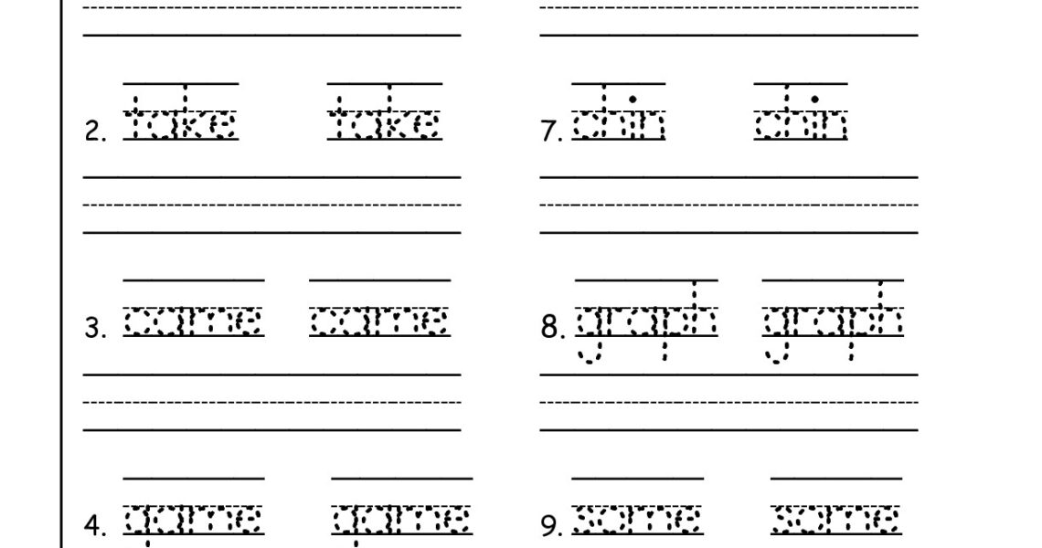 Free First Grade Tracing Worksheet Download Free First Grade