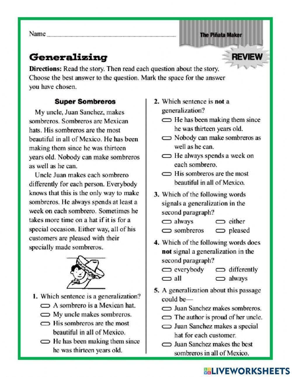Free Generalization Worksheet For 4th Grade Download Free Generalization Worksheet For 4th Grade Png Images Free Worksheets On Clipart Library