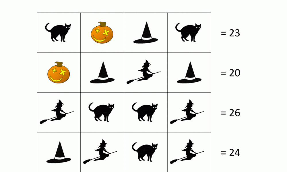 Free Halloween Math Worksheets