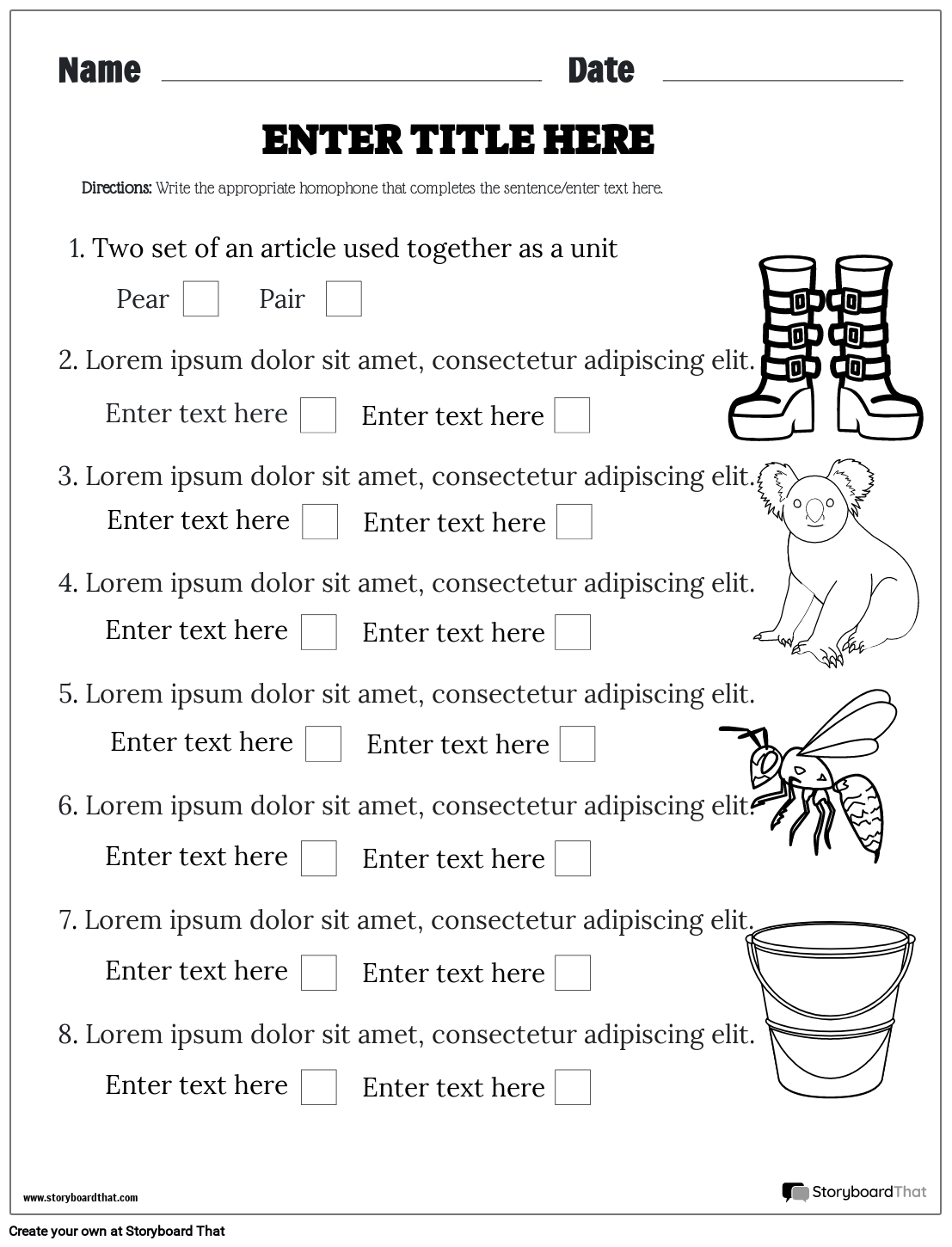 Free Printable Homophone Worksheets Grade 3