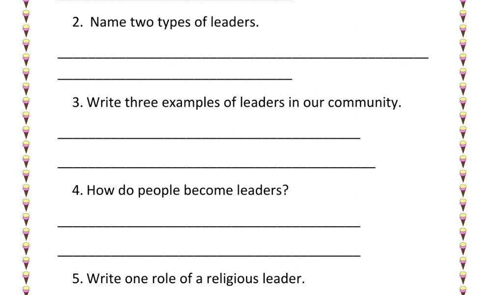 Free Leadership Worksheet Download Free Leadership Worksheet Png