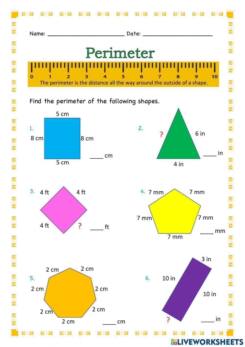 Free Perimeter Worksheet 2nd Grade Download Free Perimeter Worksheet 2nd Grade Png Images Free Worksheets On Clipart Library