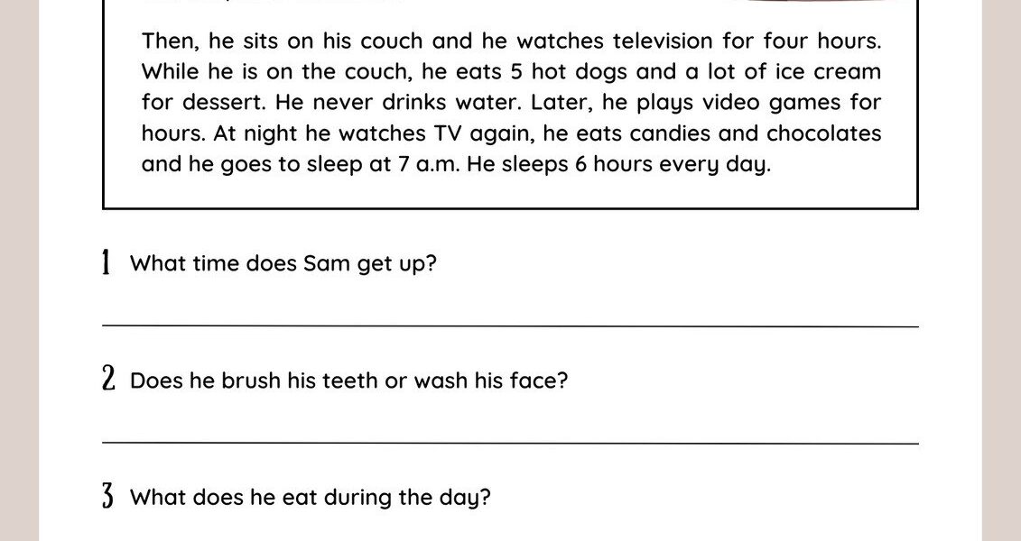 Free Printable 3rd Grade Reading Worksheet Templates Canva