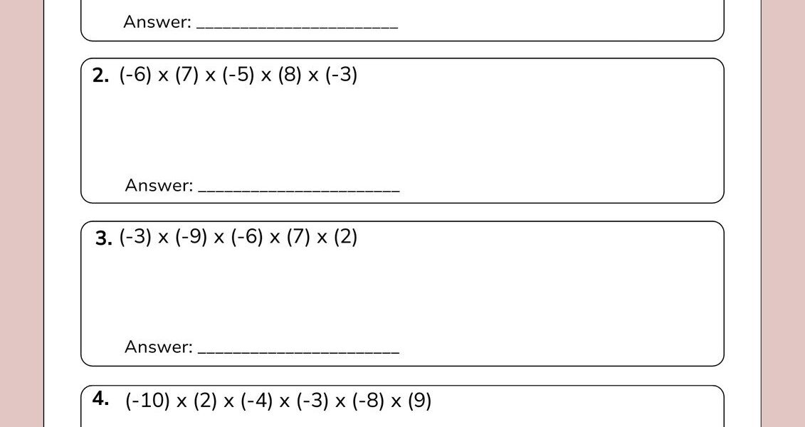 Free Printable 8th Grade Math Worksheet Templates Canva