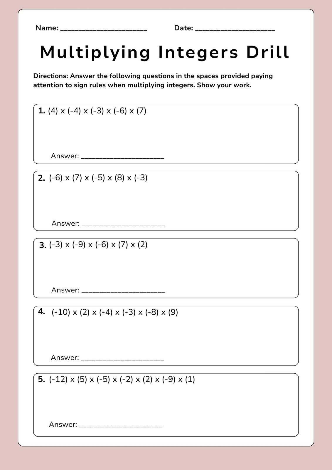 Eighth Grade Free Printable Worksheets