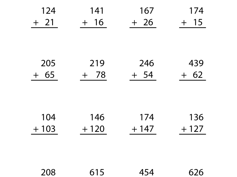 Free Printable Addition Worksheet For Third Grade