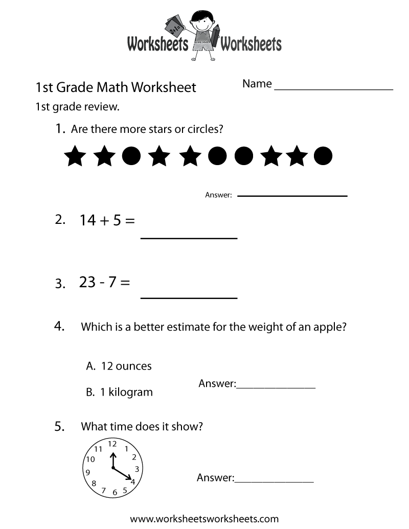 Free First Grade Science Printable Worksheets
