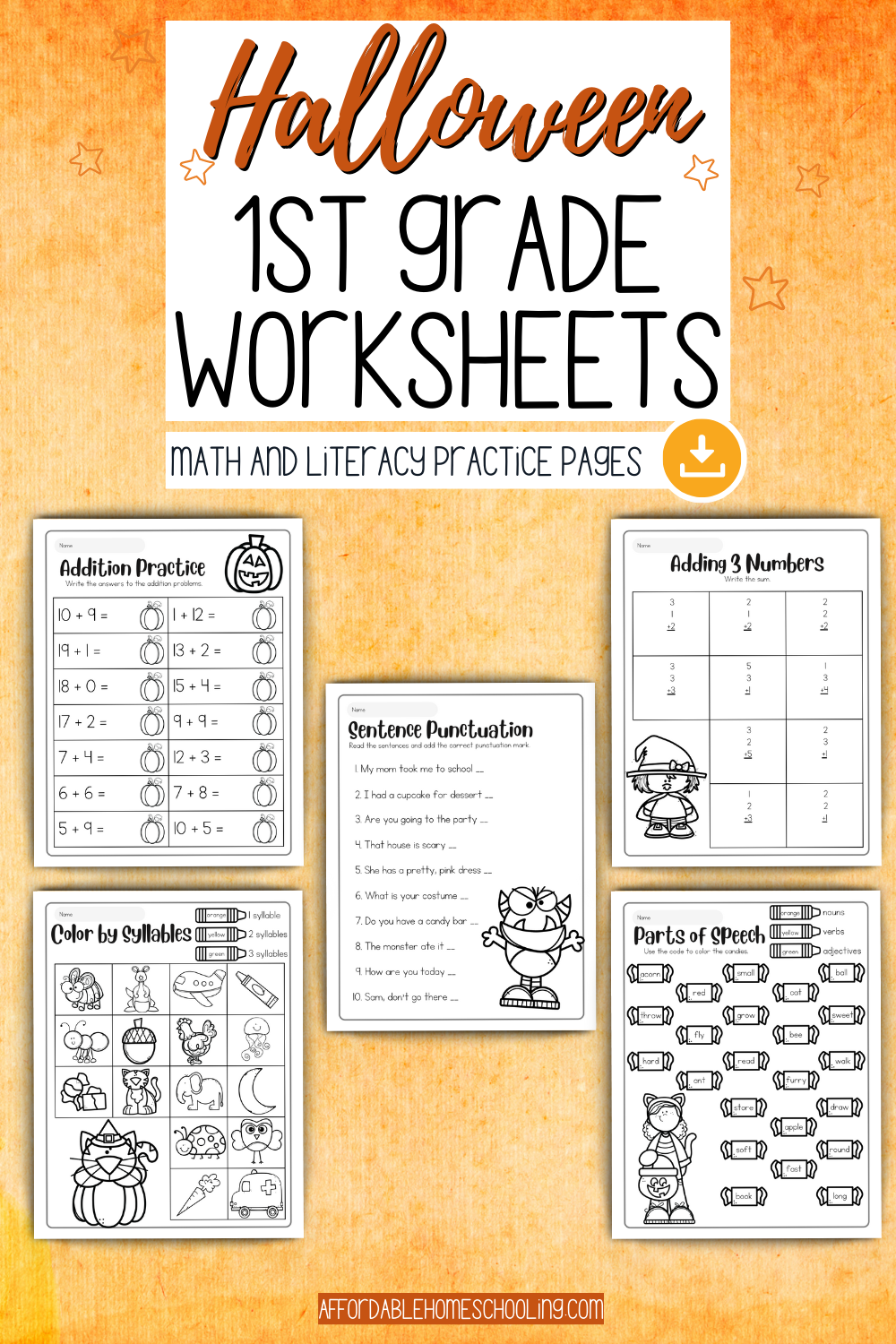 Free Printable Halloween Worksheets 1st Grade Free Printable Halloween Worksheets 1st Grade