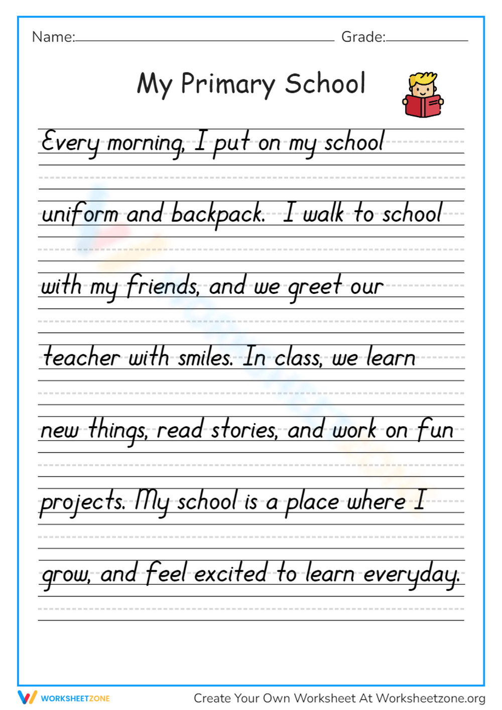 Free Printable Handwriting Worksheets For All Grades Worksheets 