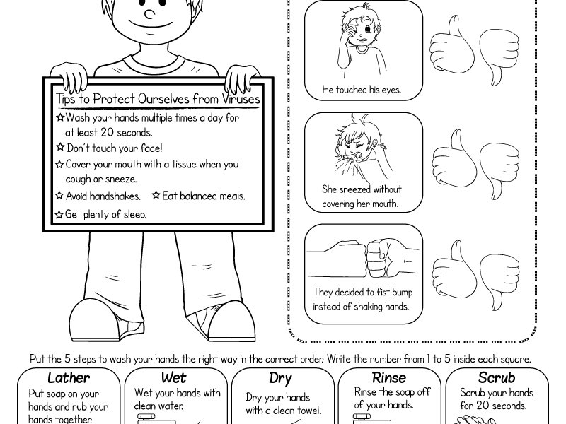 Free Printable Health Worksheet For Kids