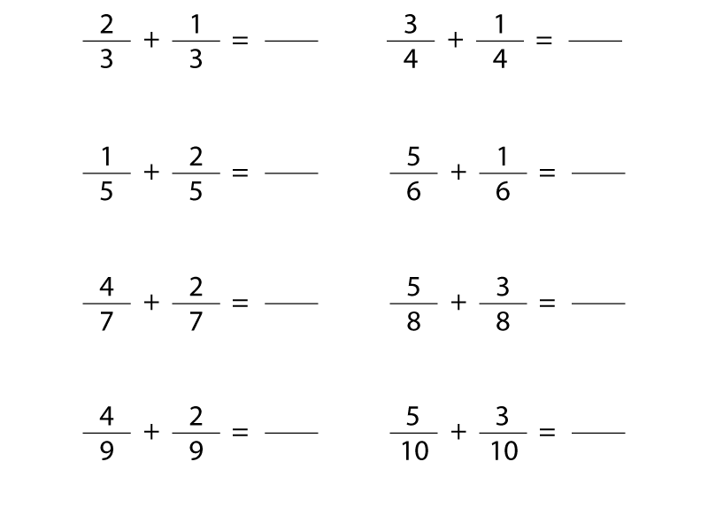 Free Printable Learning Fractions Worksheet For Fourth Grade