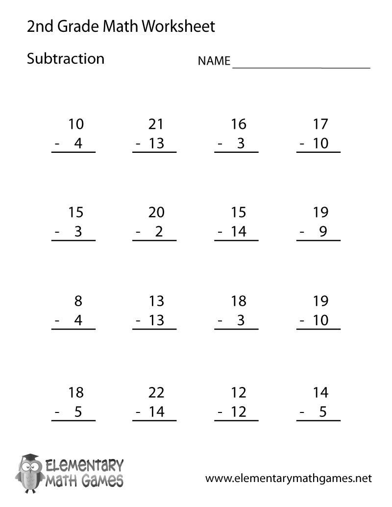 Free Printable Subtraction Worksheet For Second Grade Worksheets Library Free Printable Subtraction Worksheet For Second Grade Worksheets Library