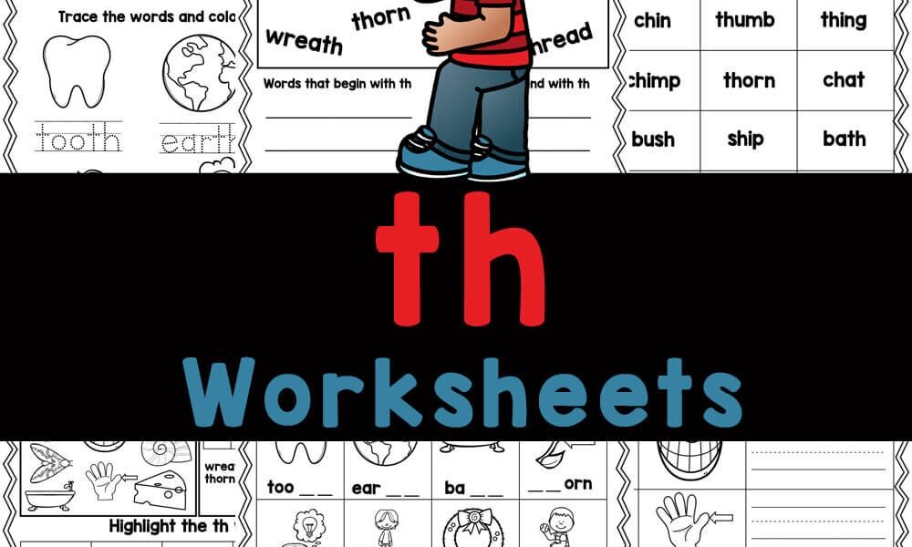 FREE Printable TH Sound Words Digraph Worksheets