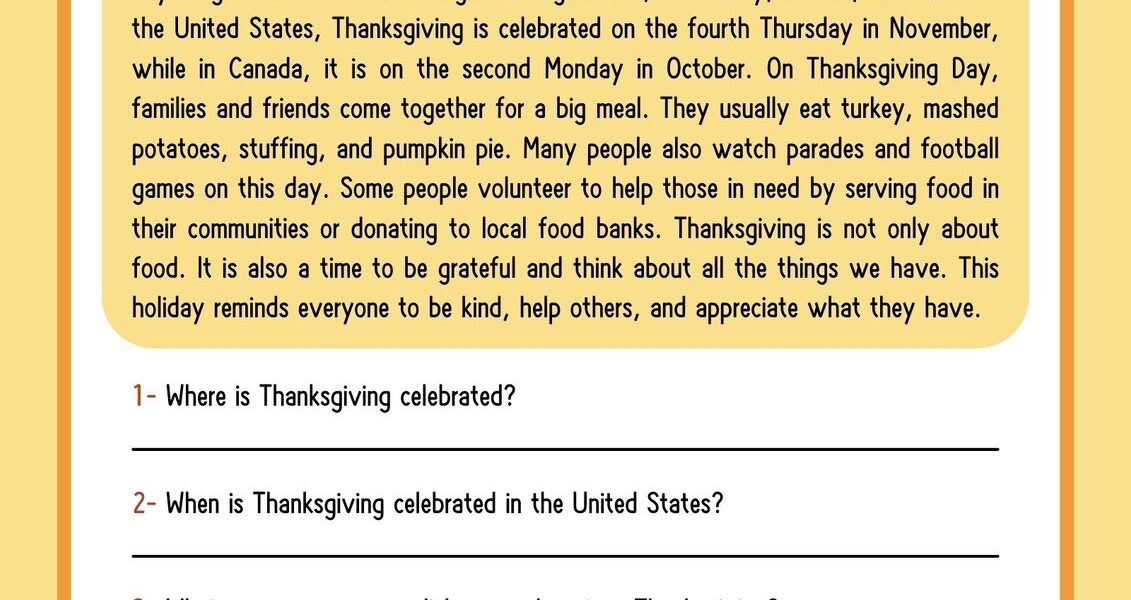 Free Printable Thanksgiving Worksheet Templates Canva